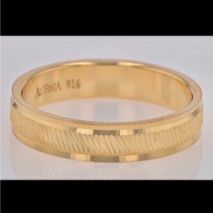 22k AU FINJA DIAMOND CUT BAND FROM THE UAE 🔥 SAUDI GOLD